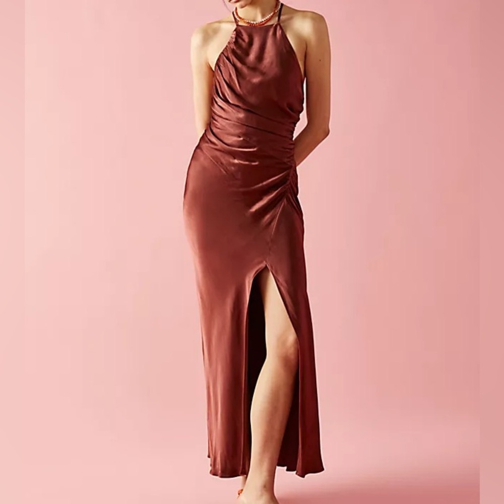 Shona Joy Thalia Gathered Square Neck Midi Dress - Picture 2 of 13